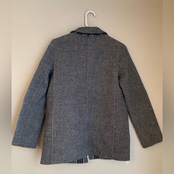 Elegant Plaid Women's Blazer - Black and Tan - Picture 8 of 11